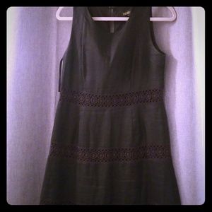 Black linen dress